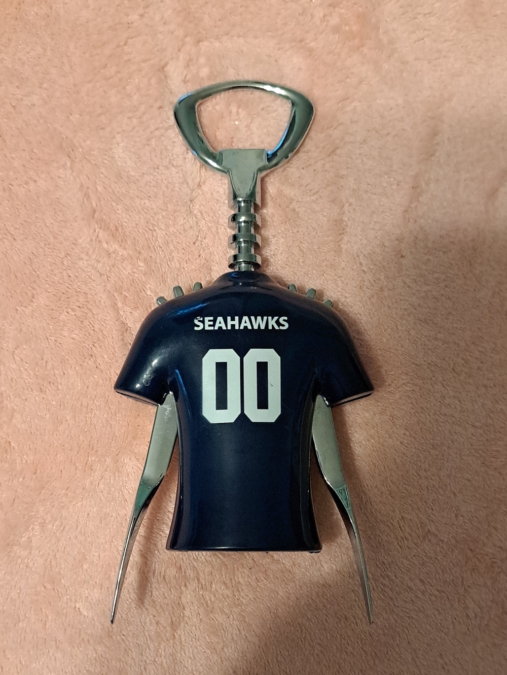 Navy Jersey Corkscrew Bottle Opener SEAHAWKS